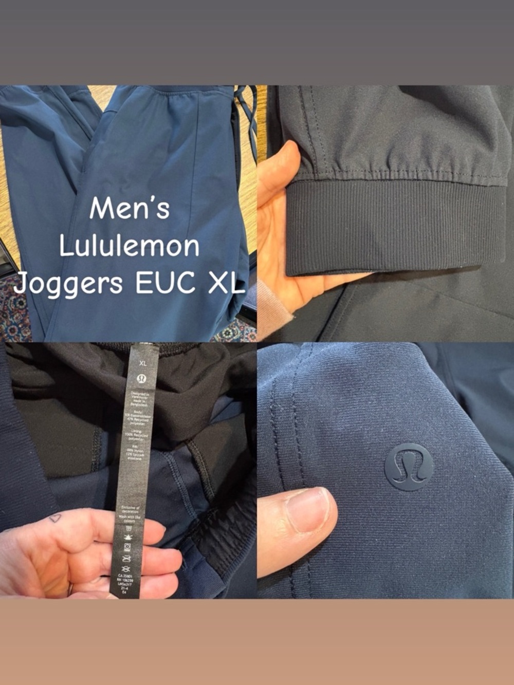 lululemon athletica Men's Navy Blue Jogger Jacket